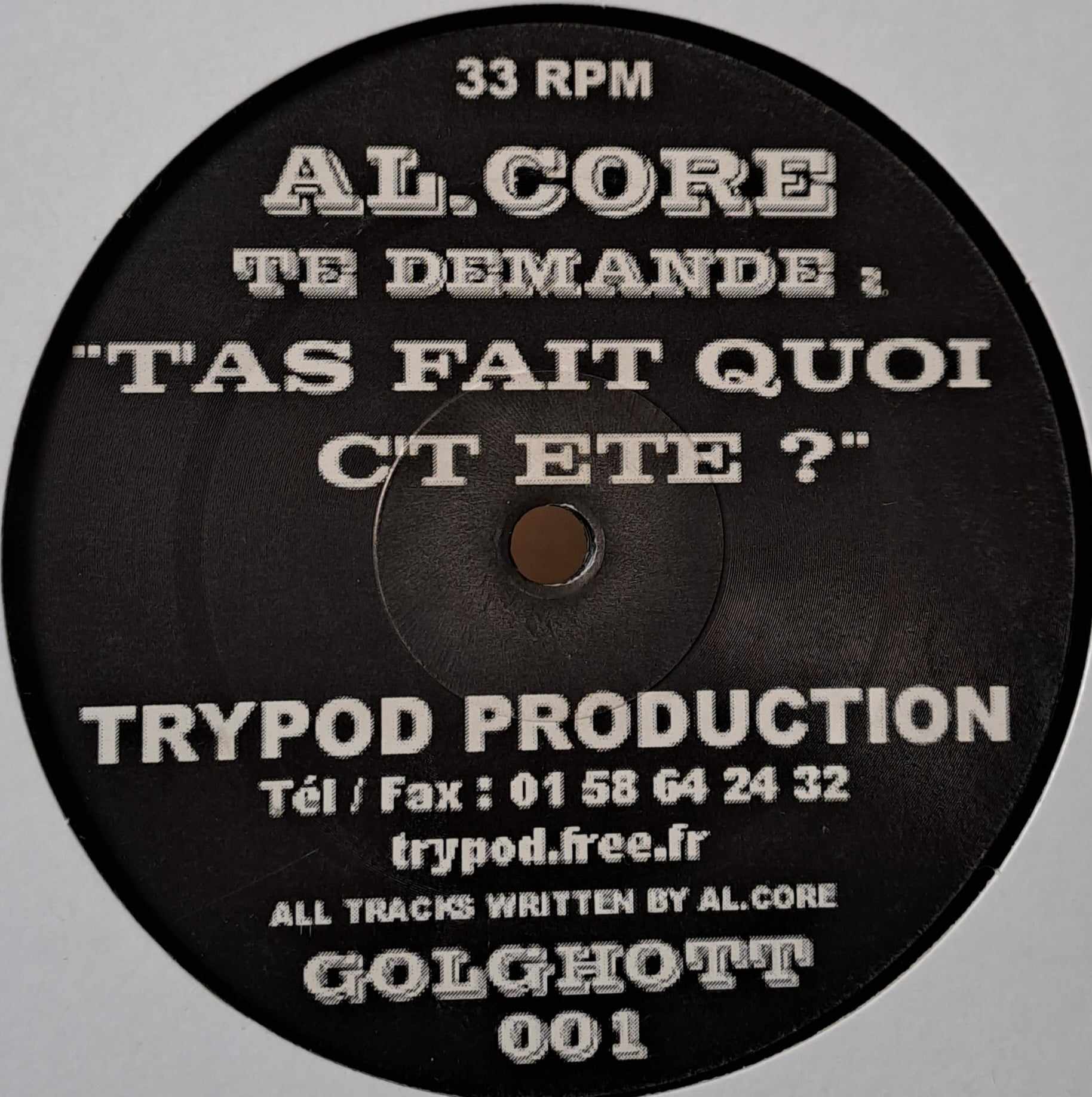 Golghott 001 - vinyle hardcore